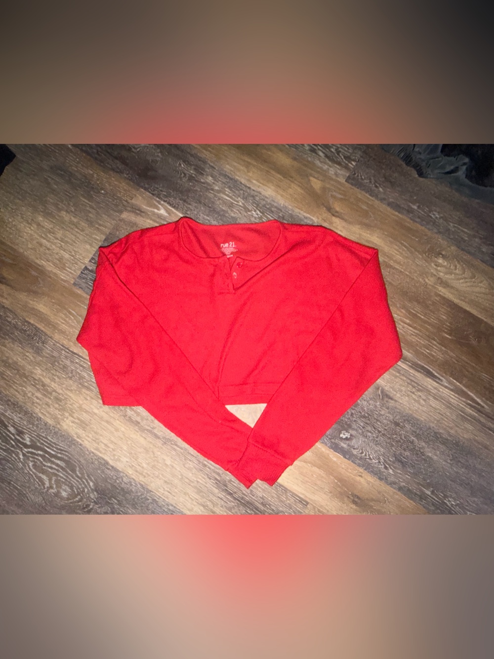 Rue21 Red Crewneck Long Sleeve Sweater